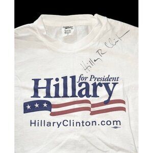 Hillary Clinton Signed Campaign T-Shirt XL Hillary for President Autograph